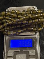 Collier pierres jades vintages très anciens  128 cm bon état