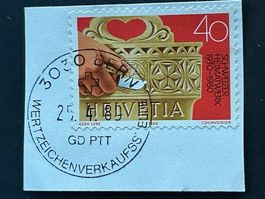 🐾 Bern Wertzeichenverkaufsstelle 1980 auf Holzschnitzerei👍