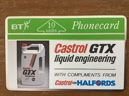 Telefonkarte British Telecom BTA019 Castrol GTX 125F ungebr.