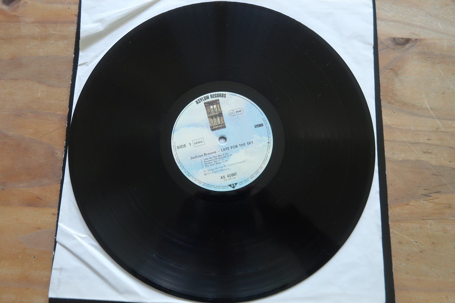 Dischi in vinile: JACKSON BROWNE - LATE FOR THE SKY - VINYL LP – Usato da Basel venduto da Patiscat 3