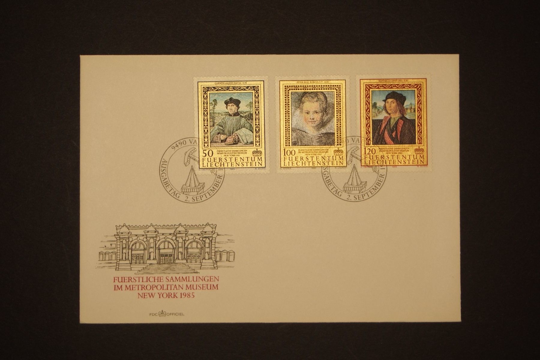 Alle Briefmarken: 1985 MiNr. 881 - 883 Liechtenstein FDC – Gebraucht aus Solothurn von and_fxw5