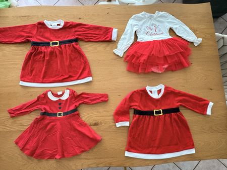 Set Vestiti bimba Natale taglie diverse 