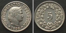 Schweiz 5 Rappen 1938 Nickel ERHALTUNG! unz