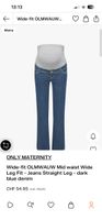 Maternity Jeans ONLY Wide Leg Straight  dark blue denim L