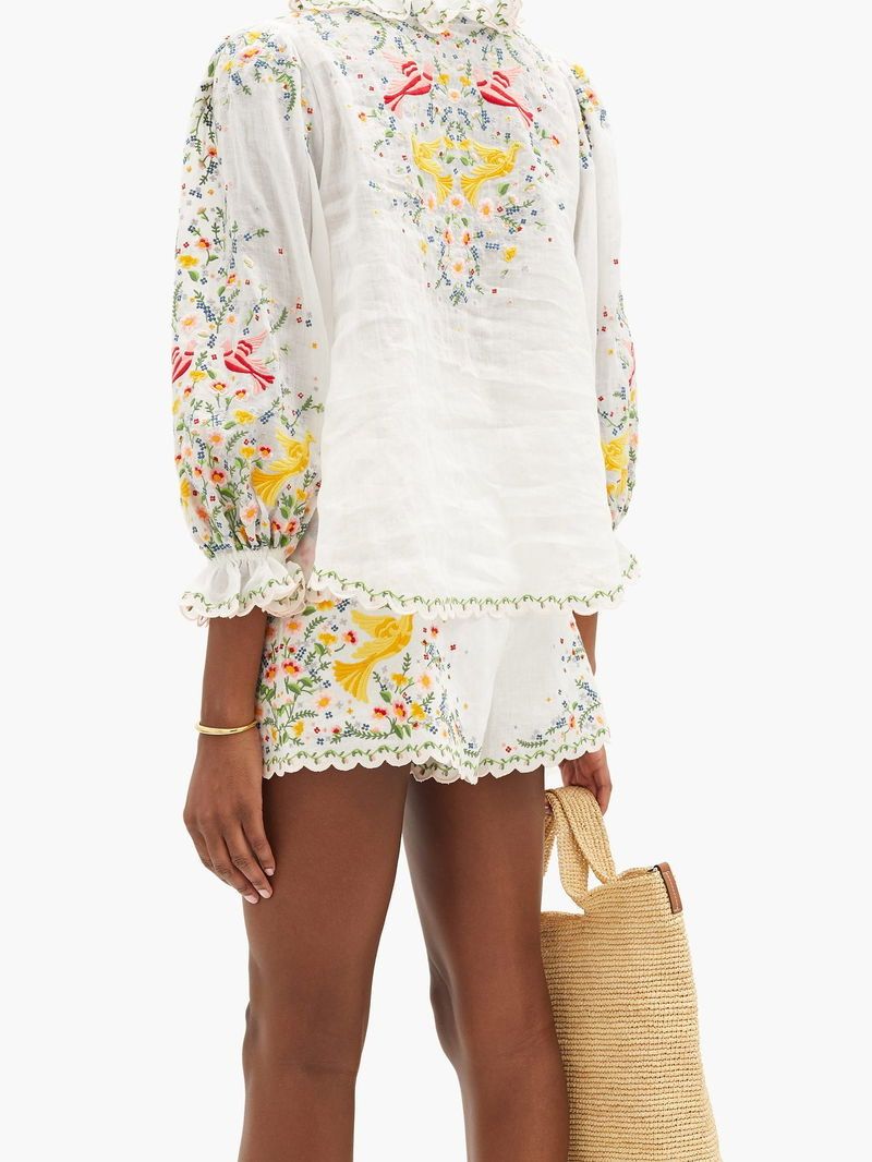 Zimmermann Tute: Zimmermann Embroidery Blouse & Short – Usato da St.Josefen venduto da lop_lh8d 2
