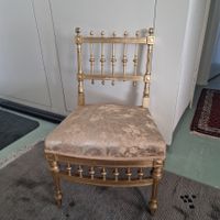 Antiker Stuhl, Gold-Look, für stilvolles Wohnen ✨ (52)