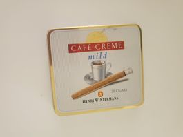 cafe creme mini Blech Dose + Kiosk Zündholz Briefchen uralt