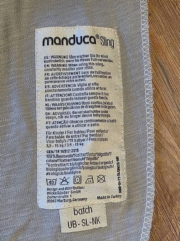 Manduca Marsupi portabebè: Babytragetuch Manduca hellgrau – Usato da Stoos SZ venduto da may_p9xx 2