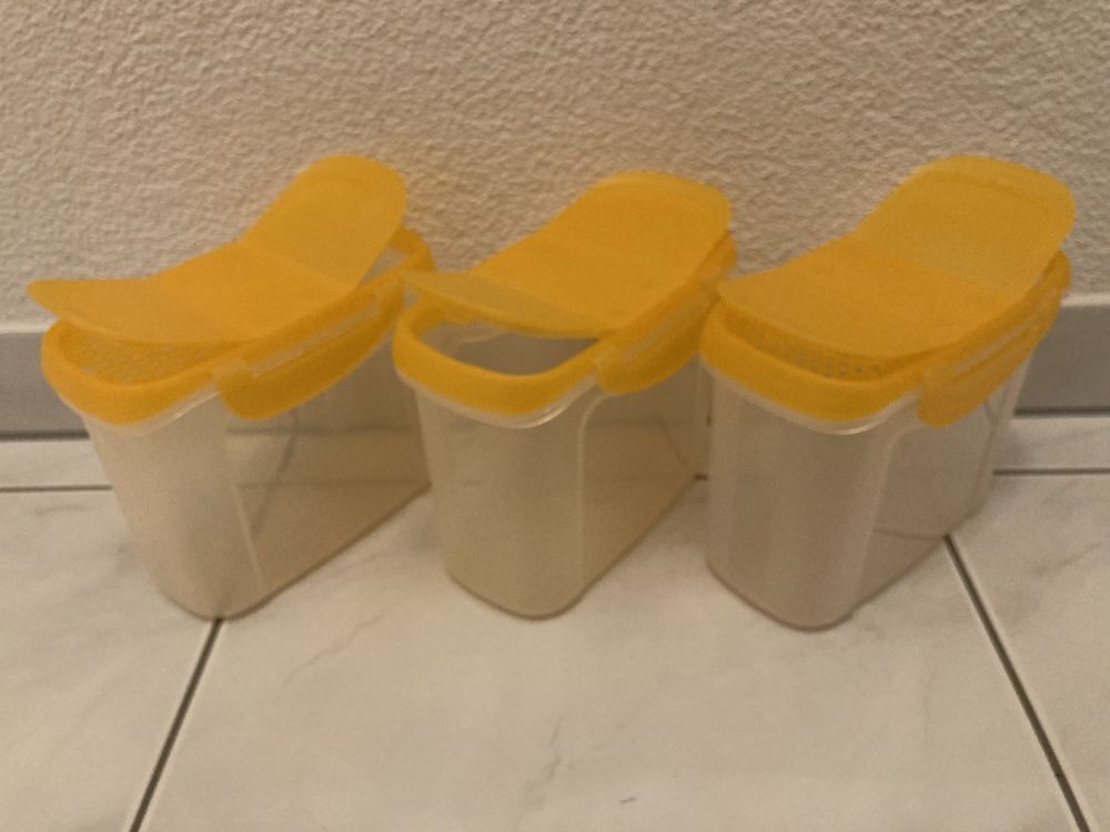 Vacuumsaver Vorratsbehälter 1,5 Liter – Luftdichter Frischecontainer 20,5 X 10,6 X 15,5 Cm (gelb), Für Lebensmittel & Mehr