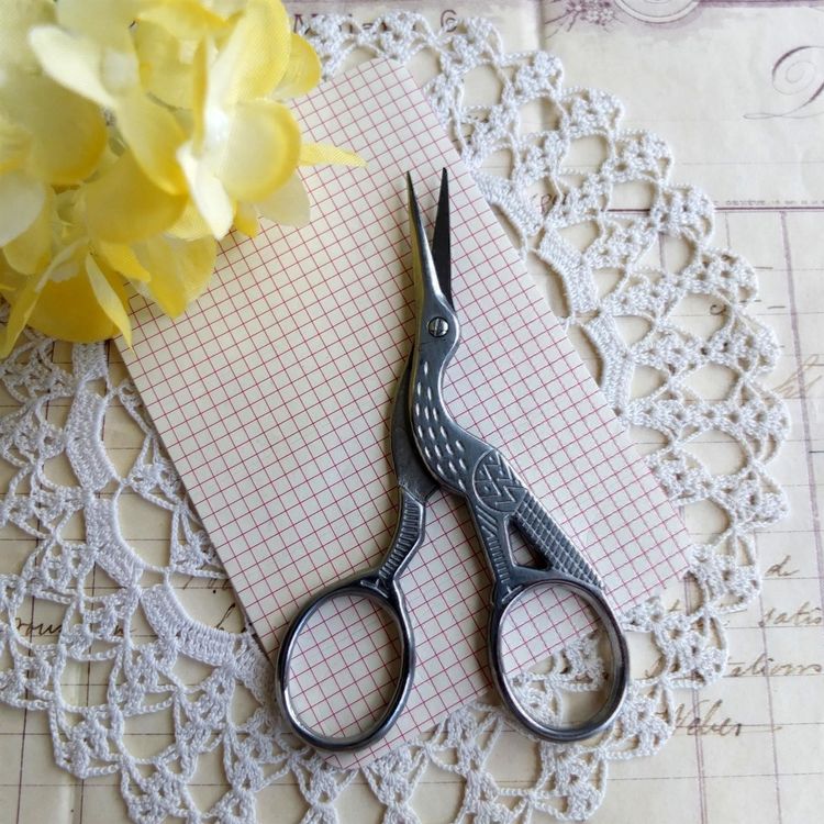 Ciseaux De Couture Vintage En Forme De Cigogne - Ciseaux De Broderie Colorés - En Acier Inoxydable - En Forme De Grue - Pour Bricolage, Couture, Broderie