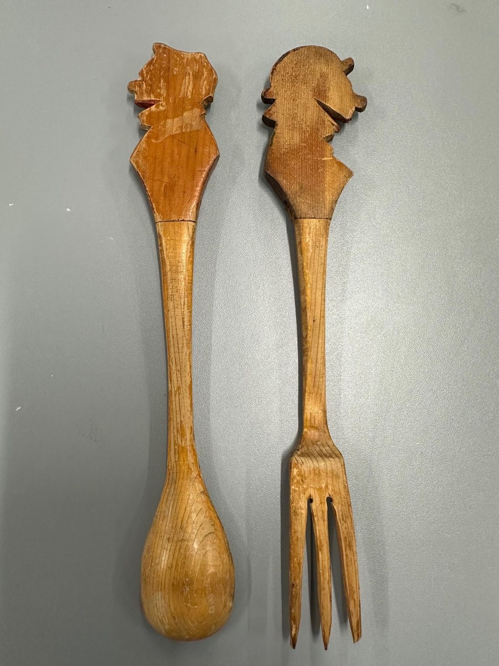 Xilografie: Antike Holzschnitzerei / Figuren Besteck – Usato da St. Gallen venduto da winona04 1
