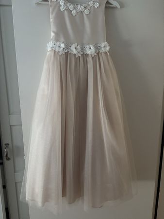 Mädchenkleid Grösse 9-10J rosa Festkleid mit Blumen
