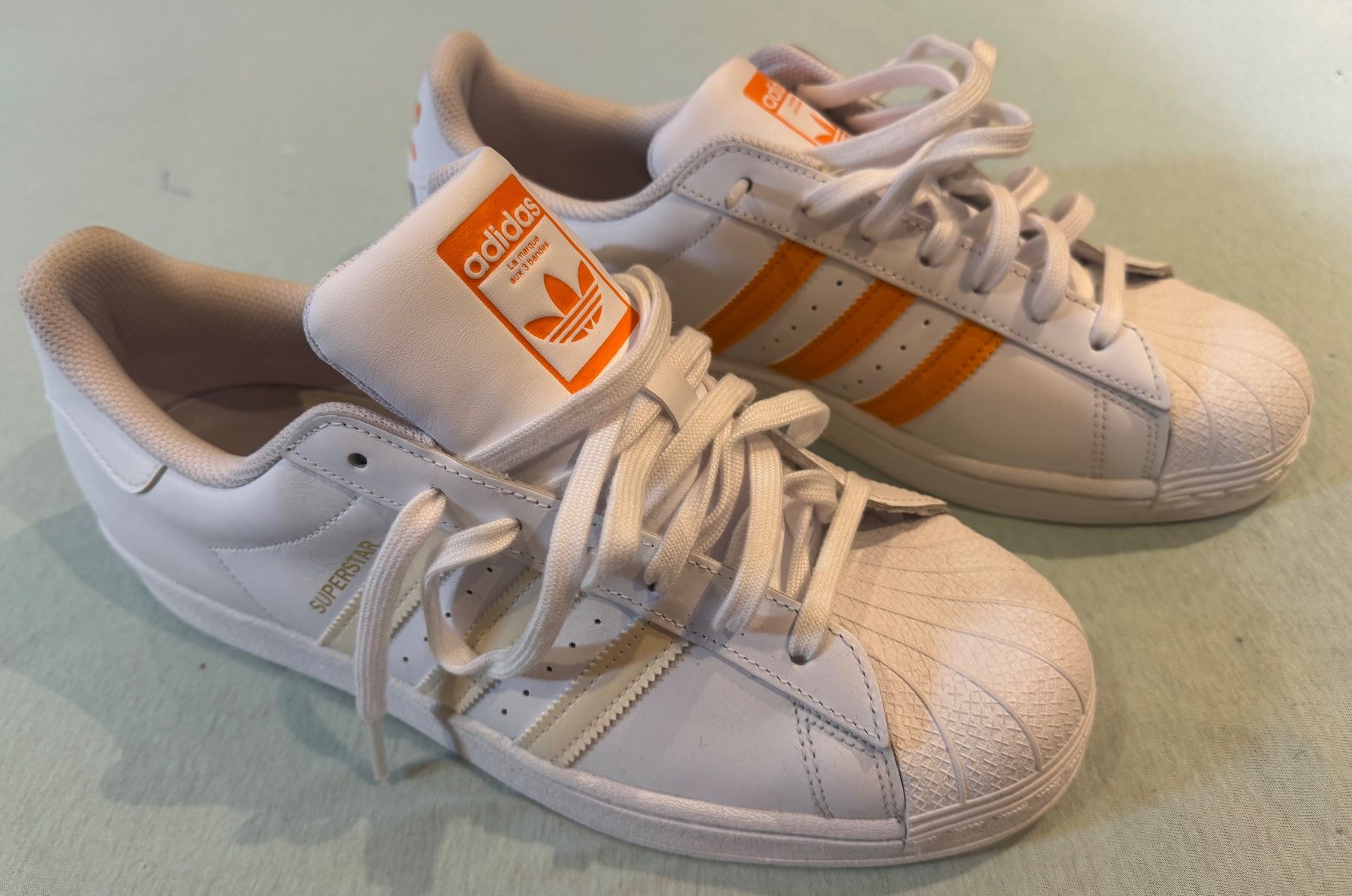 Adidas Scarpe da uomo: **** SELTEN ADIDAS SUPERSTAR WEISS - ORANGE **** – Nuovo (secondo la descrizione) da Giumaglio venduto da soloemi 1