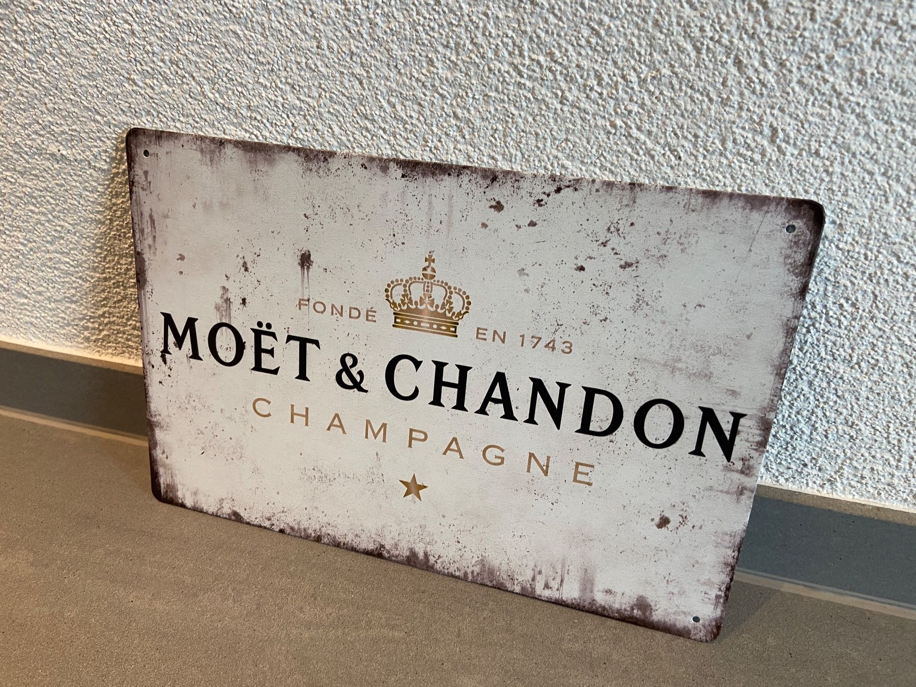 Insegne: MOET & CHANDON Vintage Blechschild ! – Nuovo e nell'imballaggio originale da Seon venduto da Aaargauer01 2