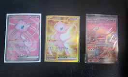 3 seltene Mewtu GX Pokemonkarten