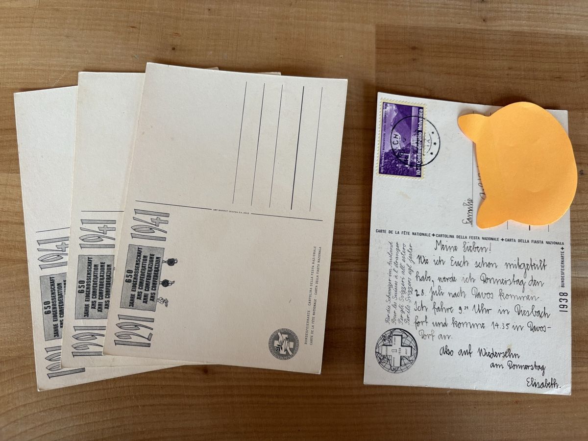 Ansichtskarten: AK / Bundesfeier Schweiz – Gebraucht aus Rümlang von Kartenpost1 1