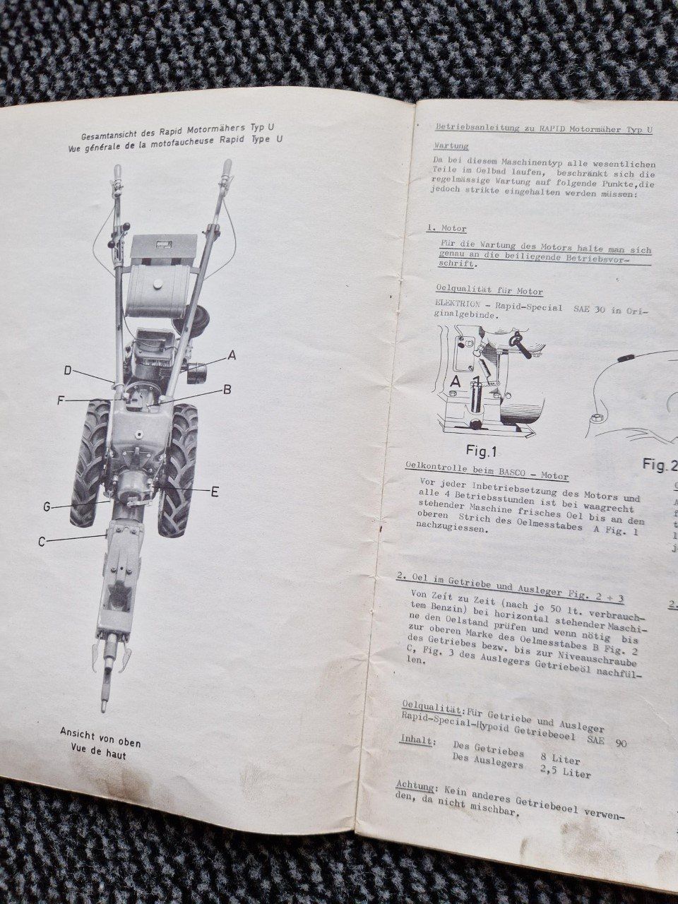 Documents: Original Anleitung Rapid U Motormäher – D'occasion à Dürnten par Bachtel84 2