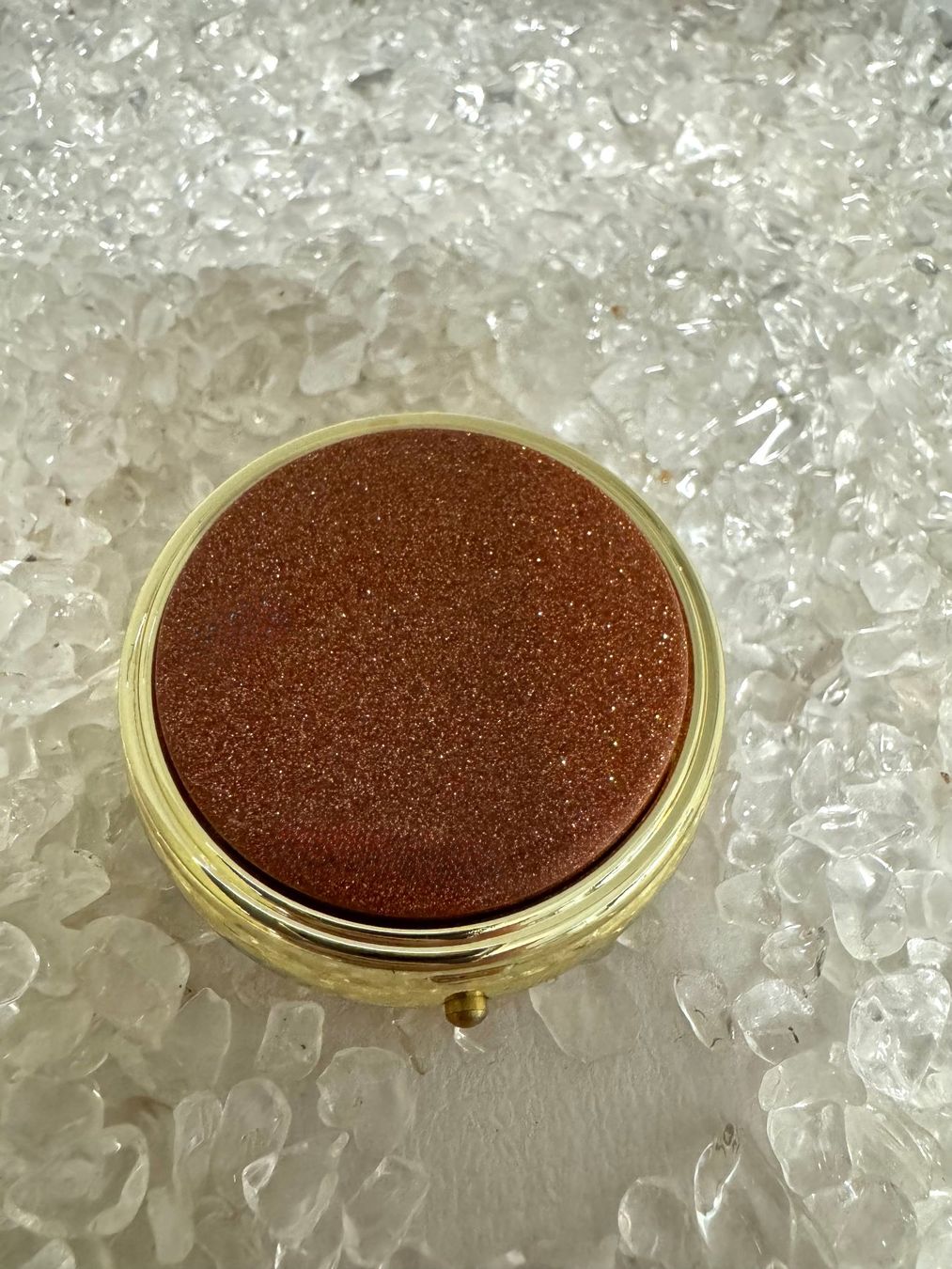 Minerali & Pietre curative: Pillen- Dose Goldfluss Steinplatte. – Nuovo (secondo la descrizione) da Biberist venduto da tl-schmuck