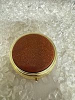 Pillen- Dose Goldfluss Steinplatte.