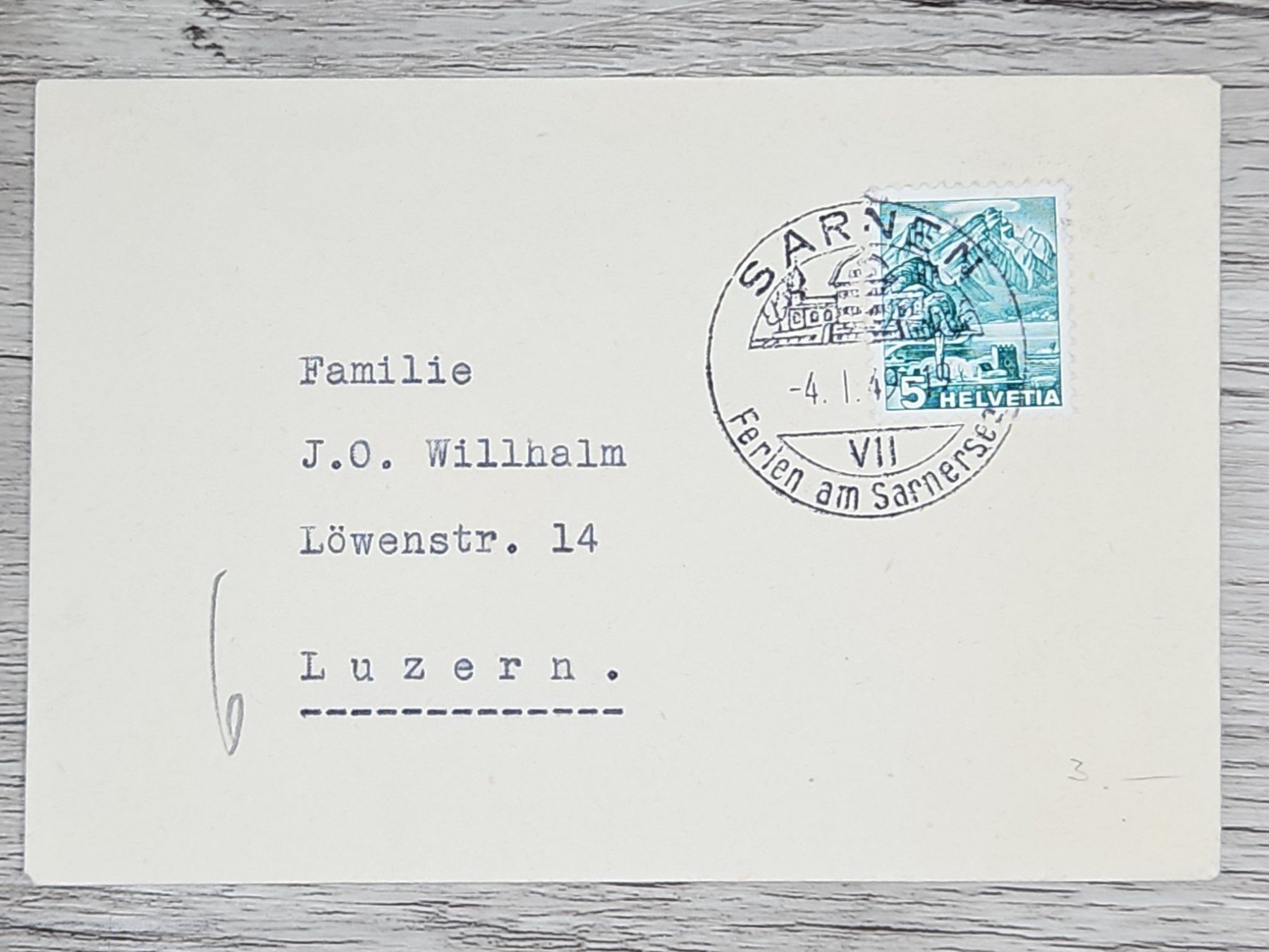 Tutti i francobolli: CL03 Enveloppe + Timbre Suisse 1949 – Usato da Cousset venduto da Patrick_Collections