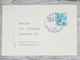CL03 Enveloppe + Timbre Suisse 1949
