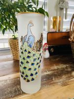 vase pfau seltene handarbeit