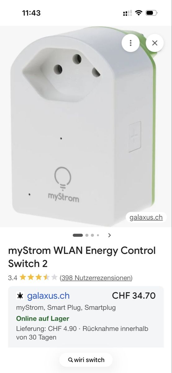 myStrom Schalter: myStrom WLAN Energy Control Switch 2 – Neu (gemäss Beschreibung) aus Wädenswil von Ktodat