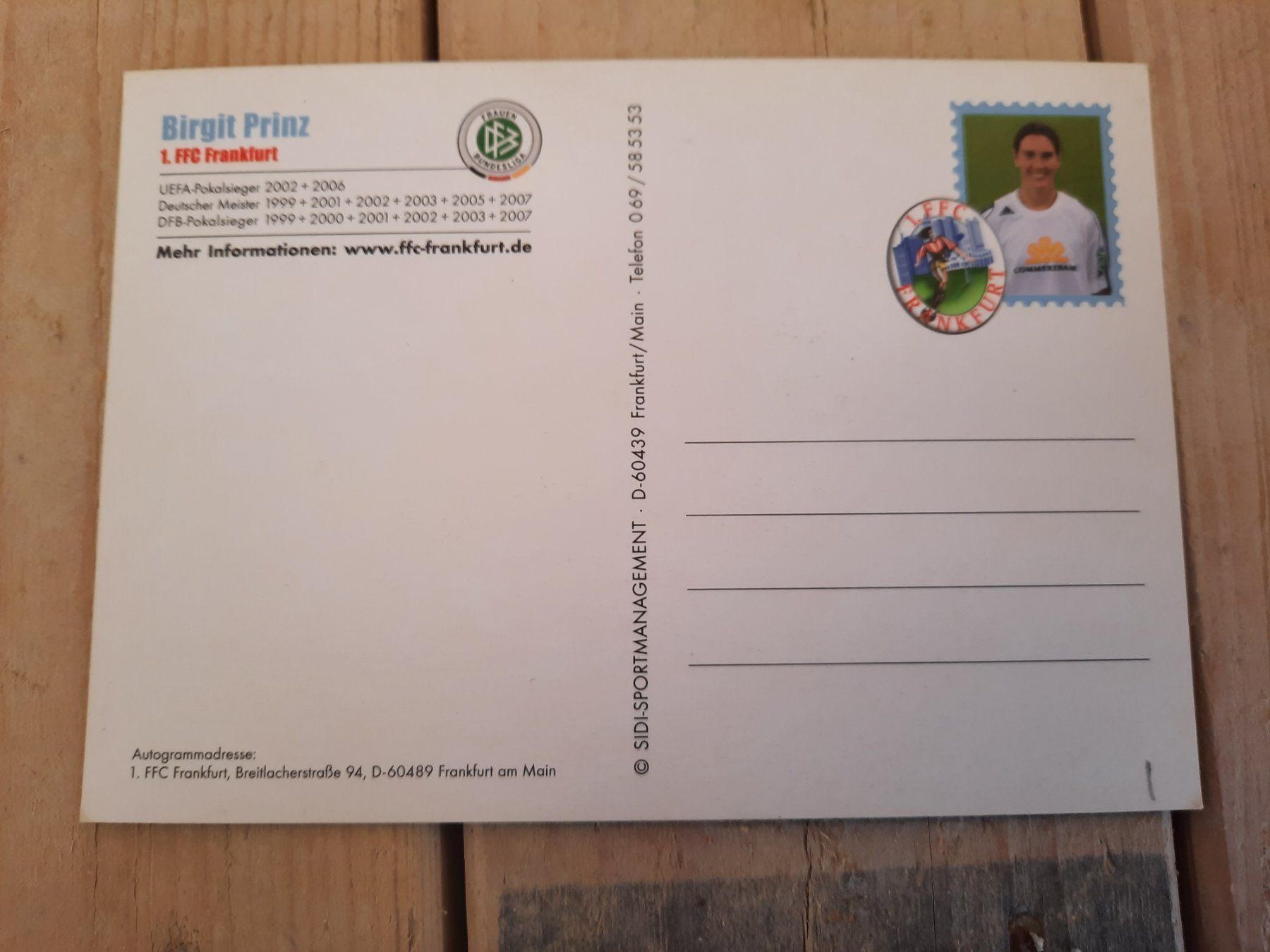 Autografi: Birgit Prinz / ehemalige deutsche Fussballerin – Usato da Worben venduto da ersa01 3