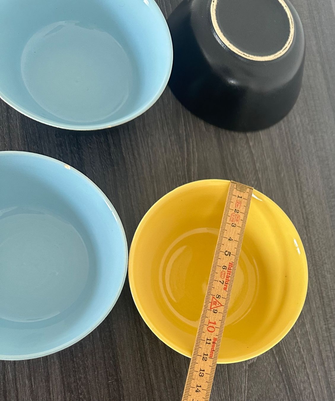 Rössler Ciotole: 6 Rössler Schalen, 3 Gelb, 3 Blau – Usato da Zürich venduto da brazerola 5