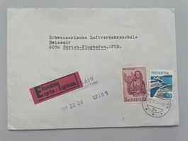 1977 Brief an Schweiz. Luftverkehrsschule SWISSAIR