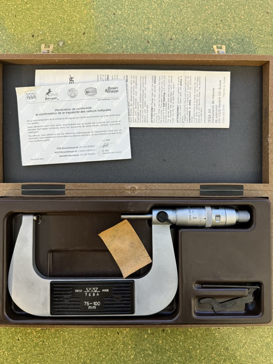 Tesa Messen: Micromètre TESA 75-100 mm avec coffret de rangement – Gebraucht aus Aarberg von SNMachines 1