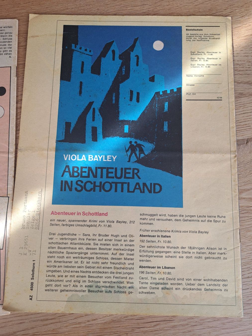 Zeitschriften & Magazine: Schweizer Jugend 1966, 3 Hefte – Gebraucht aus Meggen von Ricardokoch 1