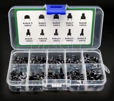 100x Mikroschalter 6x6mm Taster Set - 10 versch. Typen