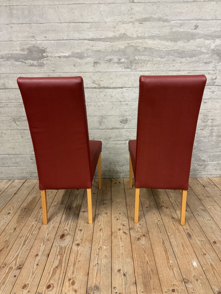 Stühle: 2 hochwertige Lederstühle, bordeauxrot – Gebraucht aus Münchenstein von Eclipse6 2