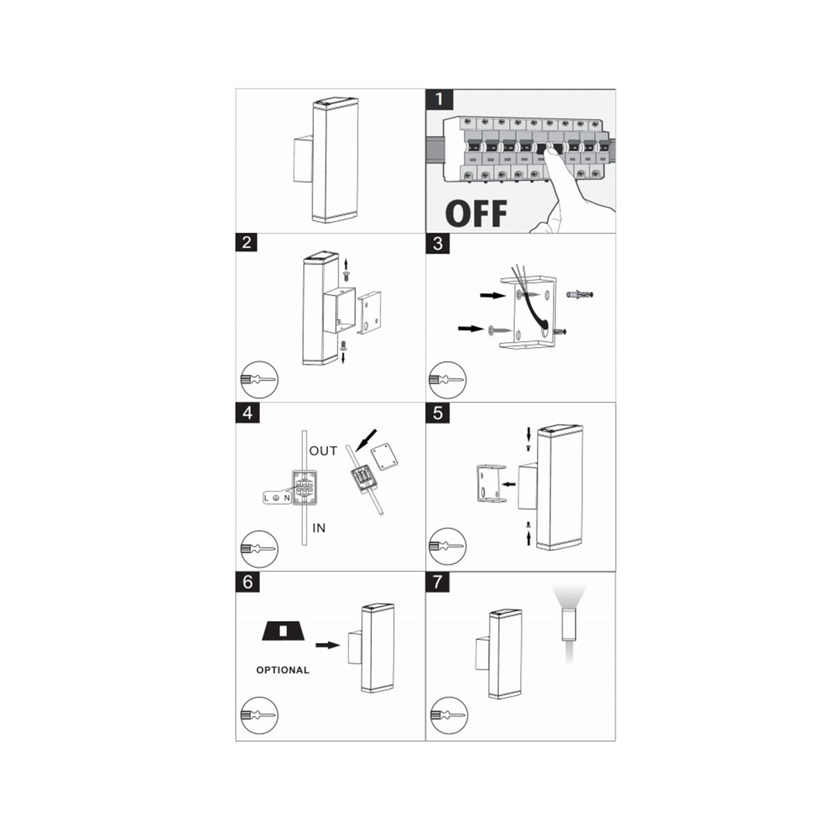 Lampen: LED Aussen Wandleuchte, Schwarz, IP54 – Neu (gemäss Beschreibung) aus Kreuzlingen von Smart-Light 4