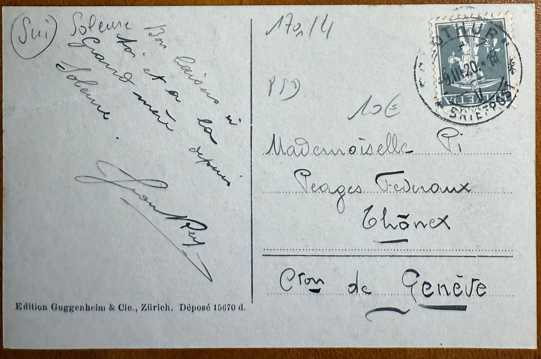 Cartoline postali: Solothurn - Krummer Turm 1920 – Usato da Lutry venduto da Ediego 1