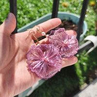Boucles d'oreilles fleurs de lotus vietnamiennes 