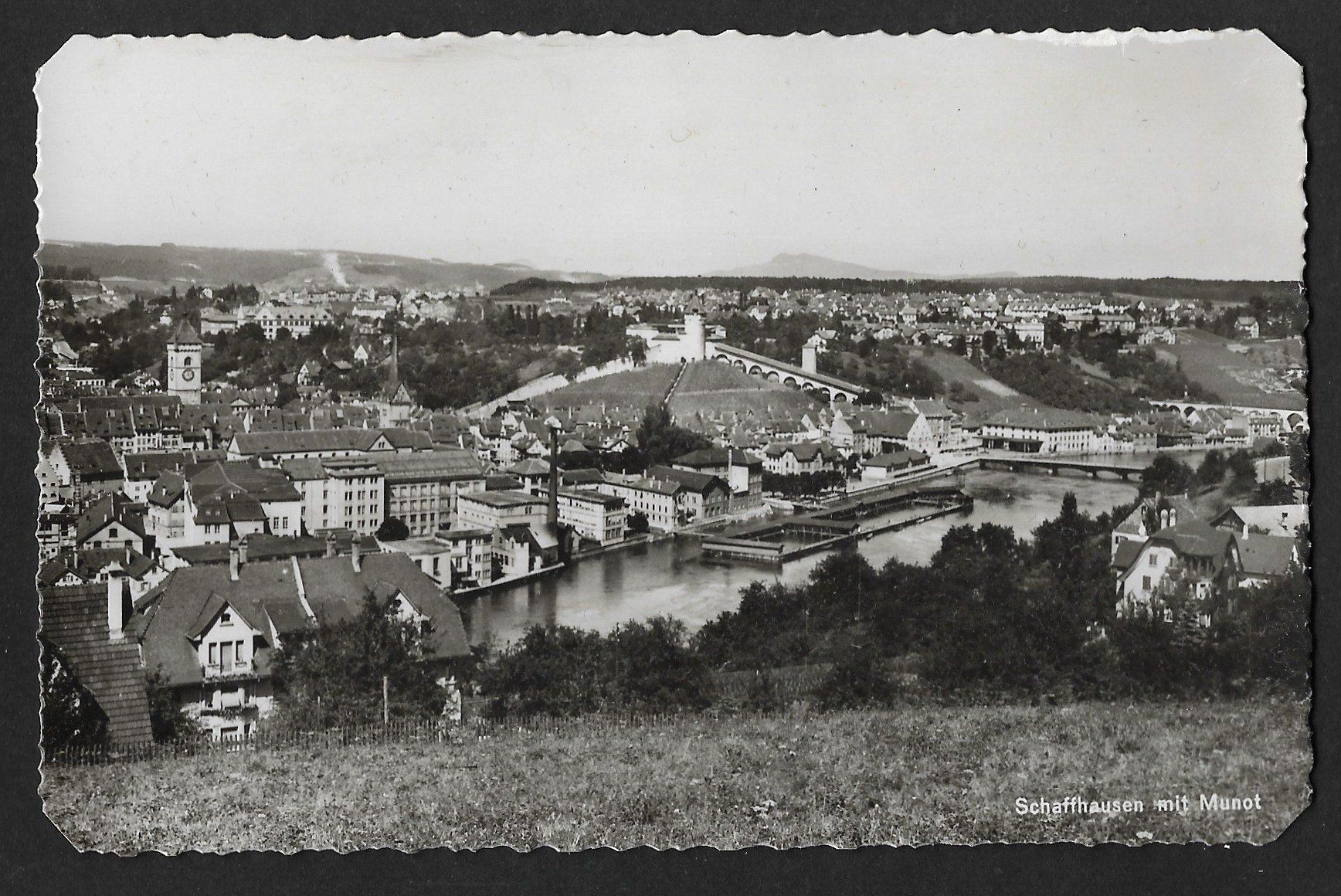 Cartes postales: Carte Postale Schaffhausen mit Munot, 1939 – D'occasion à Genève par bolsillin