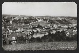 Carte Postale Schaffhausen mit Munot, 1939