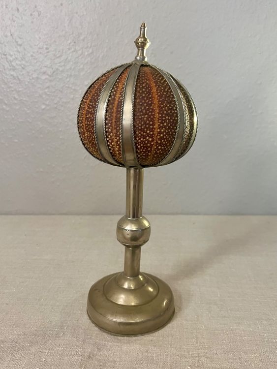 Objet de curiosité, oursin sur pied laiton, vintage 50s Kaufen auf — free download