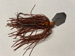 Chatterbait braun 9 cm angelköder für gummifische 3.0
