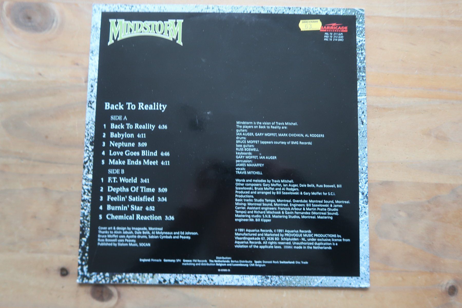 Vinyles: MINDSTORM - BACK TO REALITY - VINYL LP – D'occasion à Basel par Patiscat 1