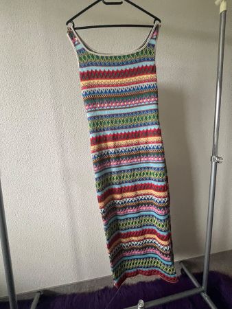 Maxikleid gestrickt bunt Grösse L neu