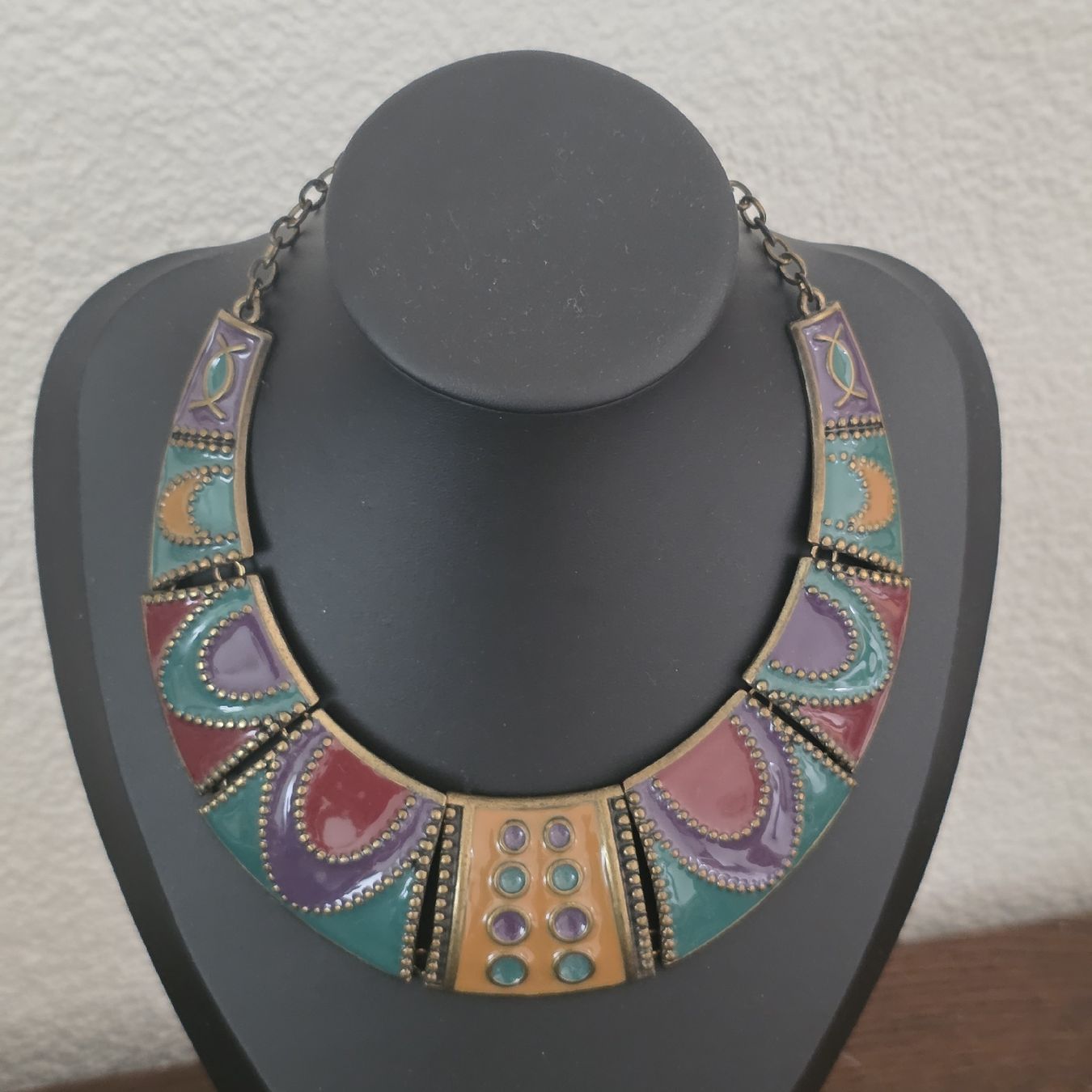 Colliers: Collier Statement Bunt Metall – D'occasion à Rheinsulz par Gilea