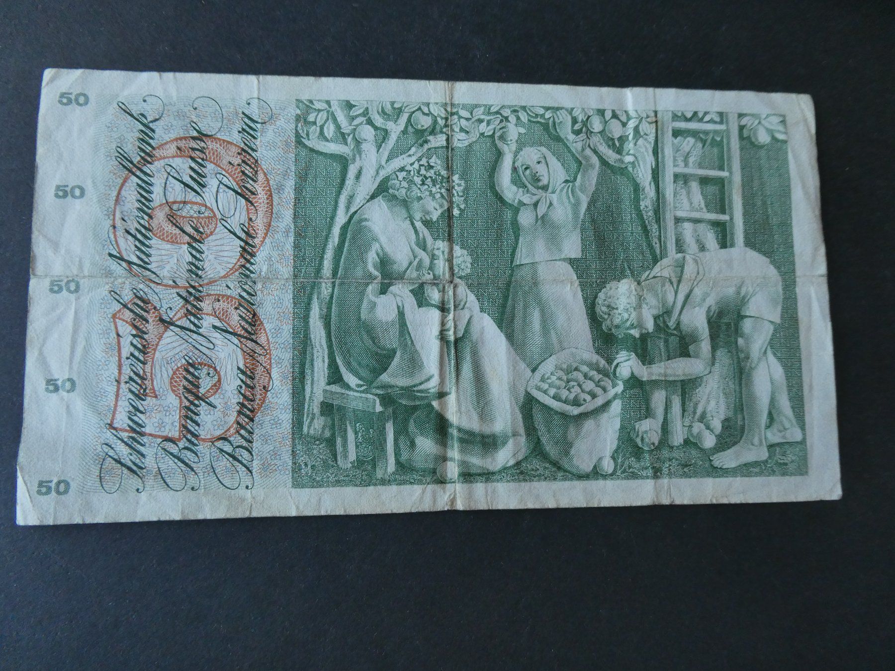 Billets de banque: Schweiz 1970, 50 Franken – D'occasion à Hinterforst par Rohusri 1