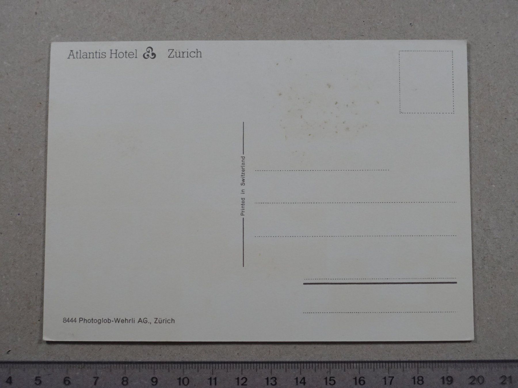 Cartoline postali: Zürich, Atlantis Hotel – Usato da Lenzburg venduto da fh1 1
