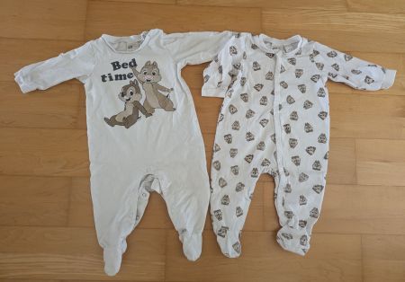 2er-Set Baby-Pyjamas/Schlafanzüge Chip & Chap – Gr. 68