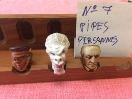 Lot de 3 pipes têtes de personnages occasion