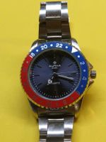 Alpha Basic Vintage Quarz Uhr mit Pepsi Lünette, Top Zustand