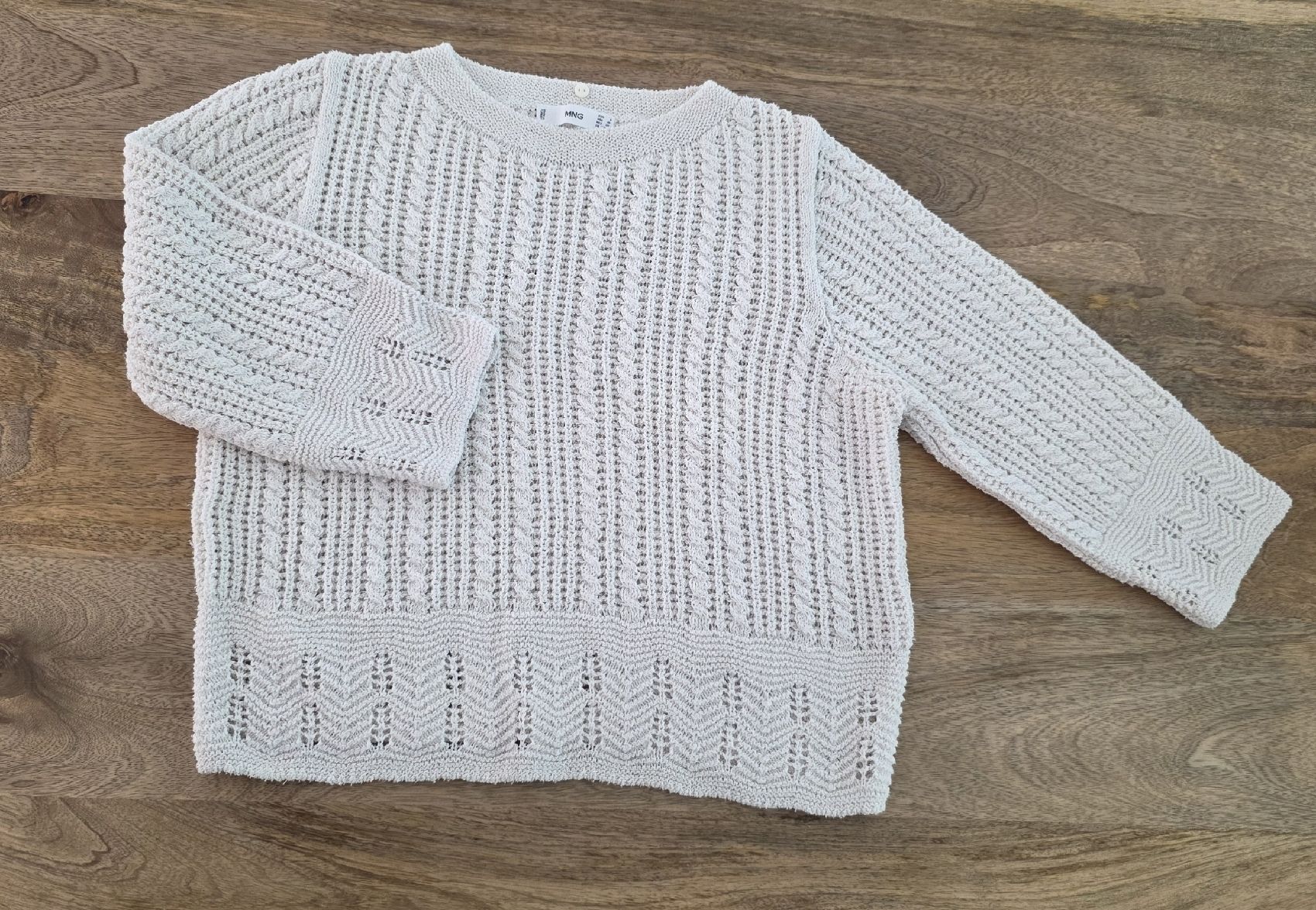 Mango Maglioni & Felpe: MNG Pullover Creme Grösse S Strickmuster 3/4 Ärmel – Usato da Rheinsulz venduto da Gilea 5
